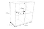 Riiulisein 2×2 hall Loni Raamaturiiulid