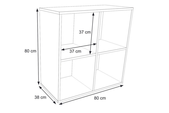 Riiulisein 2×2 hall Loni Raamaturiiulid