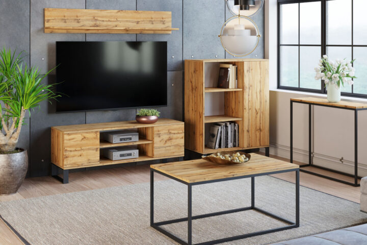 Focus RTV kapp 135 cm – loft tamme viimistlus TV-alused