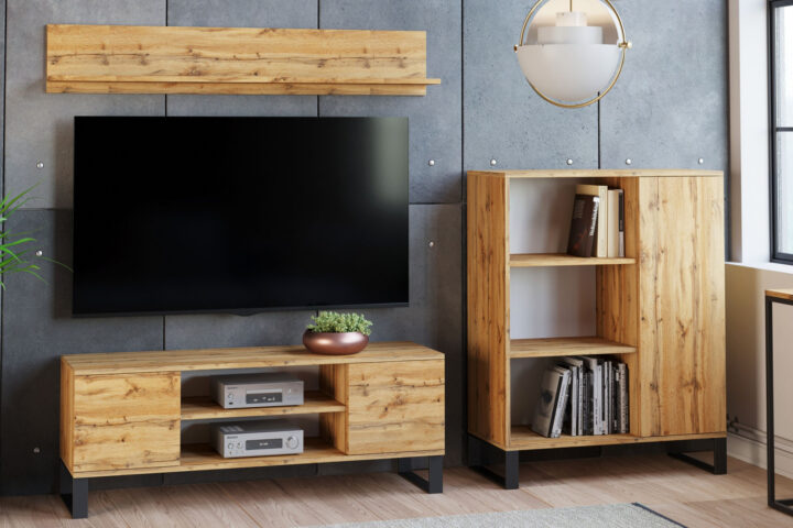 Focus RTV kapp 135 cm – loft tamme viimistlus TV-alused