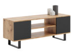 Focus RTV kummut 135 cm – loft tamm craft/must TV-alused