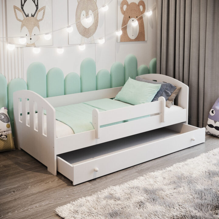 Felix lastevoodi valge 160×80 Lastevoodid 160x80 cm sahtliga