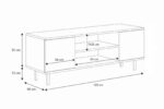Focus cashmere RTV kapp 135 cm – kuldsed jalad TV-alused