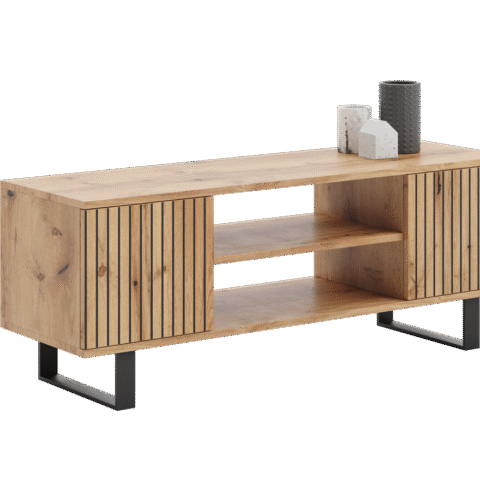 Focus loft RTV kapp 135 cm – dekoratiivliistud tammepuit craft TV-alused