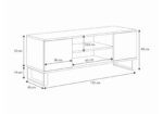 Focus loft RTV kapp 135 cm – dekoratiivliistud tammepuit craft TV-alused