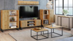 Focus loft RTV kapp 135 cm – dekoratiivliistud tammepuit craft TV-alused