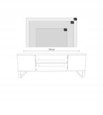 Focus loft RTV kapp 135 cm – dekoratiivliistud tammepuit craft TV-alused