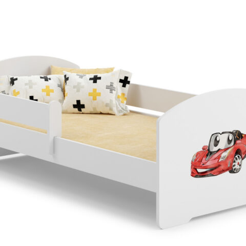 Lastevoodi Luk 160×80 koos piirdega – Võidusõiduauto Lastevoodid piirdega