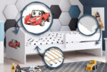 Lastevoodi Luk 160×80 koos piirdega – Võidusõiduauto Lastevoodid piirdega
