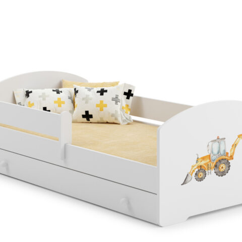 Lastevoodi Luk 140×70 sahtliga – Ekskavaator Lastevoodid 140x70 cm sahtliga