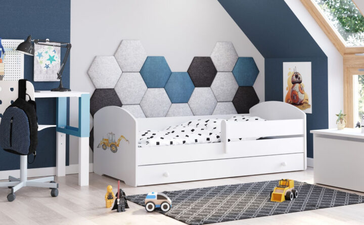 Lastevoodi Luk 140×70 sahtliga – Ekskavaator Lastevoodid 140x70 cm sahtliga