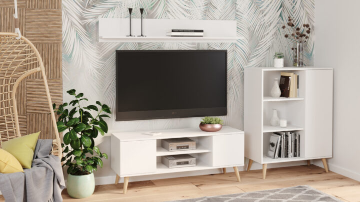 Focus RTV kapp 135 cm – valge TV-alused