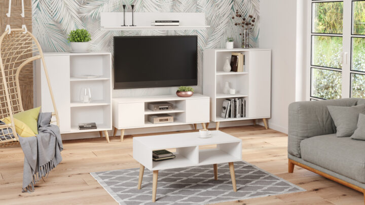 Focus RTV kapp 135 cm – valge TV-alused