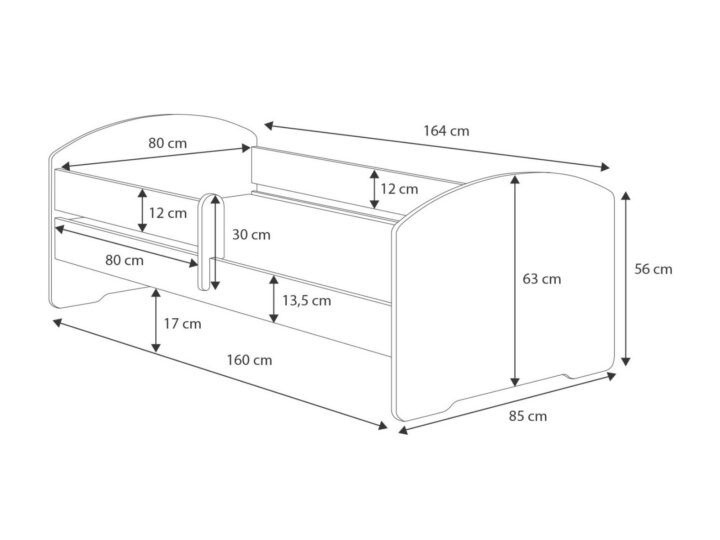 Kaheinimesevoodi Luk 160×80 – Tüdruk ükssarvikuga Kahekohalised voodid