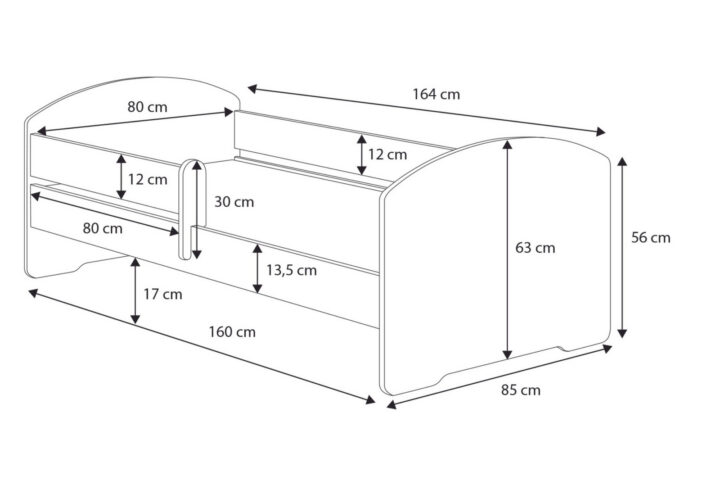 Kaheinimesevoodi Luk 160×80 – Sinine karuteddy Kahekohalised voodid