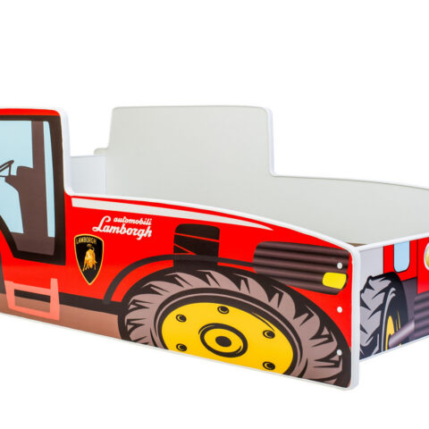 Traktor lastevoodi punane 140×70 Autovoodid