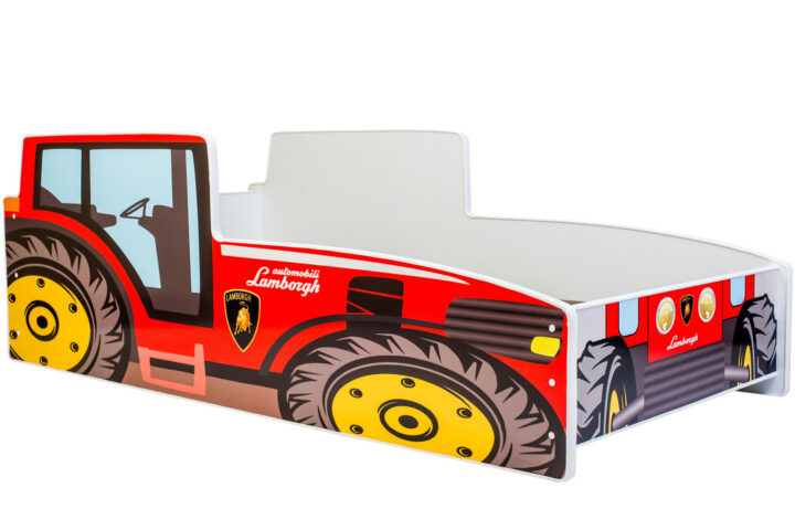 Traktor lastevoodi punane 140×70 Autovoodid