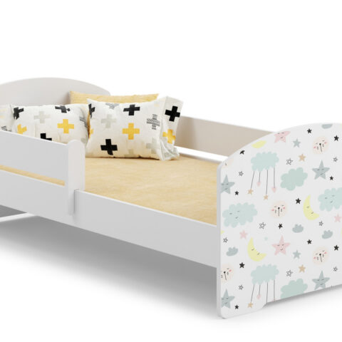 LUK lastevoodi 160×80 piiretustega – Tähed Lastevoodid piirdega