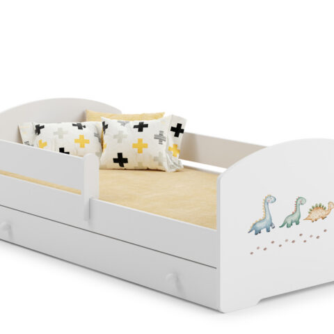 Lastevoodi LUK 140×70 sahtliga – Dinosaurus Lastevoodid 140x70 cm sahtliga