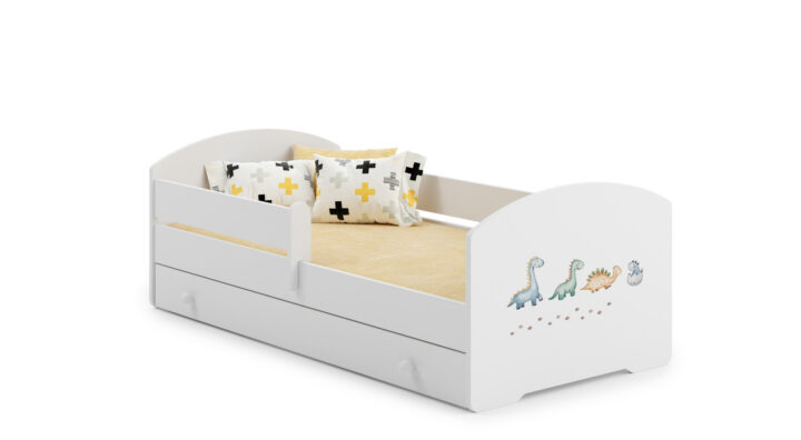 Lastevoodi LUK 140×70 sahtliga – Dinosaurus Lastevoodid 140x70 cm sahtliga