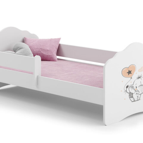Wave üheinimesevoodi 140×70 koos kaitseraamiga – Elevant Lastevoodid piirdega