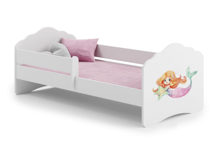 Wave ühevoodi 160×80 koos äärega – Merineitsi Lastevoodid piirdega