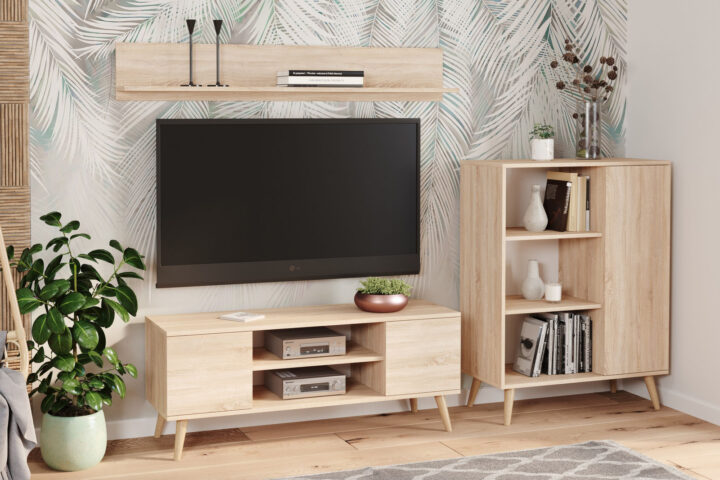 RTV Focus 155 cm tamme sonoma TV-alused
