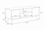 RTV Focus 155 cm tamme craft kuld/sinine TV-alused