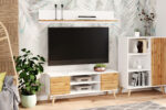 RTV Focus 155 cm tamme craft kuld/sinine TV-alused