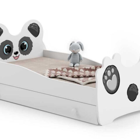 Panda lastevoodi 140×70 sahtliga Loomateemalised 140x70 cm lastevoodid