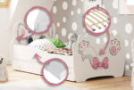 Pink Cat 140×70 lastevoodi sahtliga Loomateemalised 140x70 cm lastevoodid