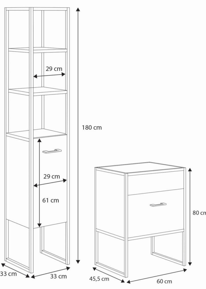 Vannitoamööbli komplekt AURA Vannitoakapid