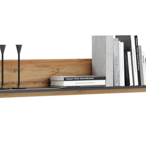 Riiul 100 cm – tamme craft kuld/must Riiulid
