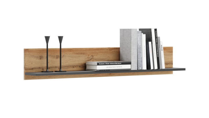 Riiul 100 cm – tamme craft kuld/must Riiulid