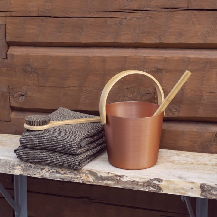 Saunaämber RENTO COPPER, 5L, alumiinium/ bambus Saun RENTO