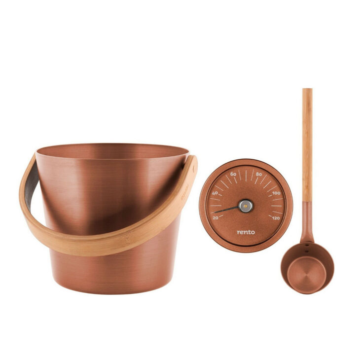Saunaämber RENTO COPPER, 5L, alumiinium/ bambus Saun RENTO