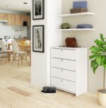 Jalatsikapp RUBIN 4 kallutusuksega, 66 cm, valge Esik ja Garderoob Homewell 8