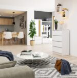 Kummut K60, 4 sahtlit, valge Elutoamööbel Homewell 8