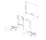 Meigilaud peegliga P-2/SL 900×600, vasakpoolne, tamm/valge Magamistuba Homewell 7