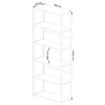 Metallist industrial-riiul 80 cm, 6 riiulit, must / tamm Elutoamööbel Homewell 11