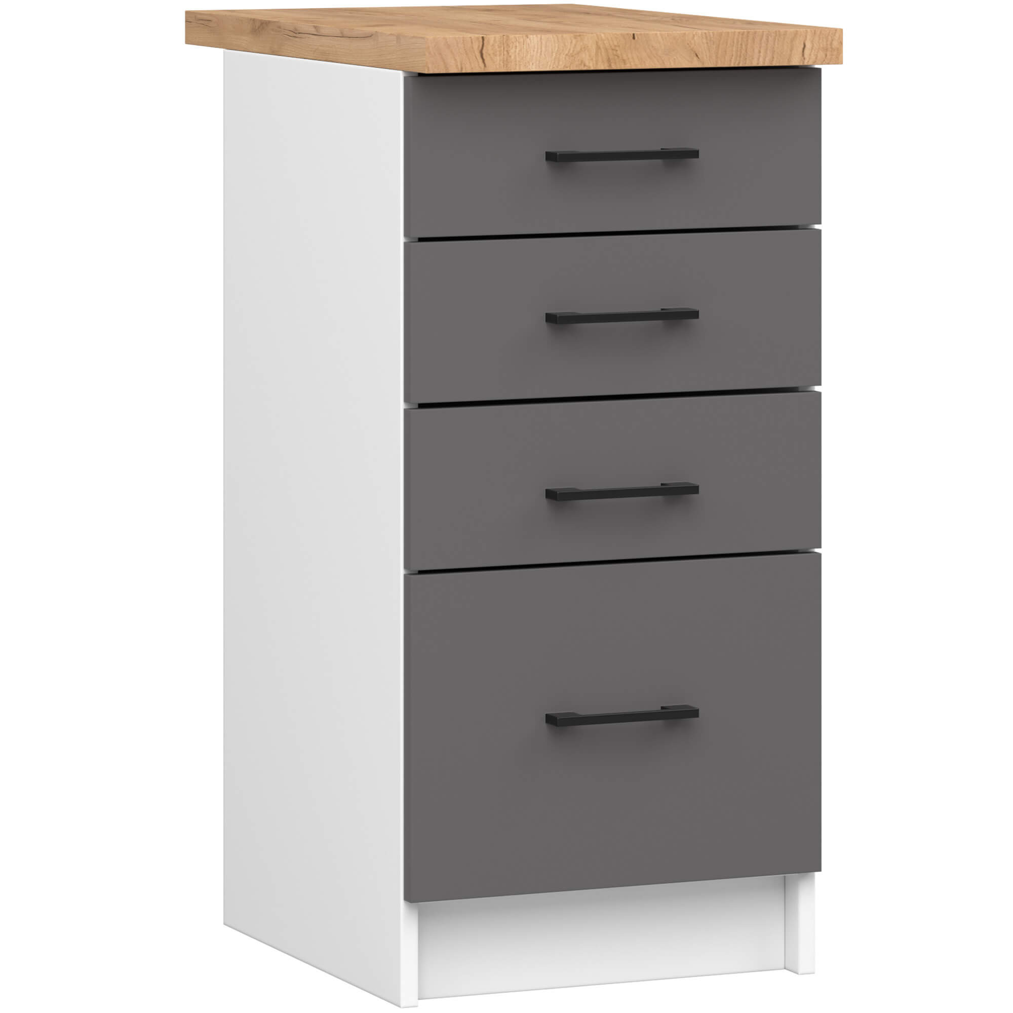 OLIWIA köögikapp S40 SZ4 tööpinnaga, valge/tumehall Köögikapid Homewell OLIWIA köögikapp S40 SZ4 tööpinnaga, valge/tumehall Köögikapid Homewell