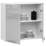Oliwia seinakapp W80 80 cm, valge – metallik läige, H720 Köögikapid Homewell 7