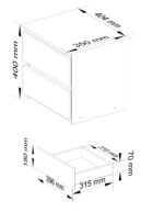Öökapp CL2 40 cm, grafiithall Magamistuba Homewell 7