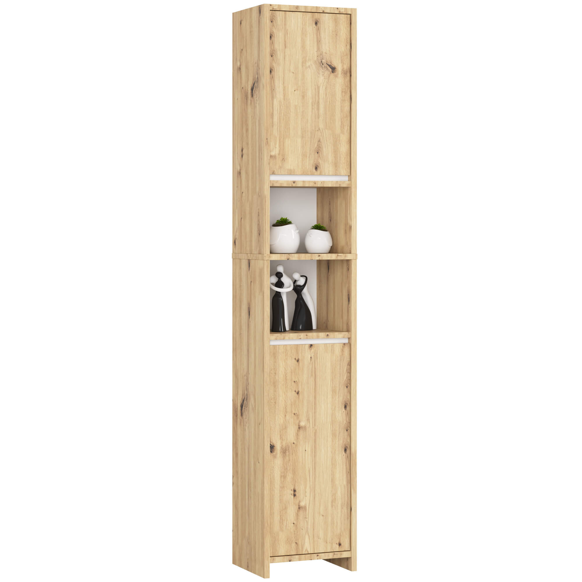 Uni vannitoakapp, tamm Artisan / valge, 2 ust 2 nišiga Saun ja vannituba Homewell Uni vannitoakapp, tamm Artisan / valge, 2 ust 2 nišiga Saun ja vannituba Homewell