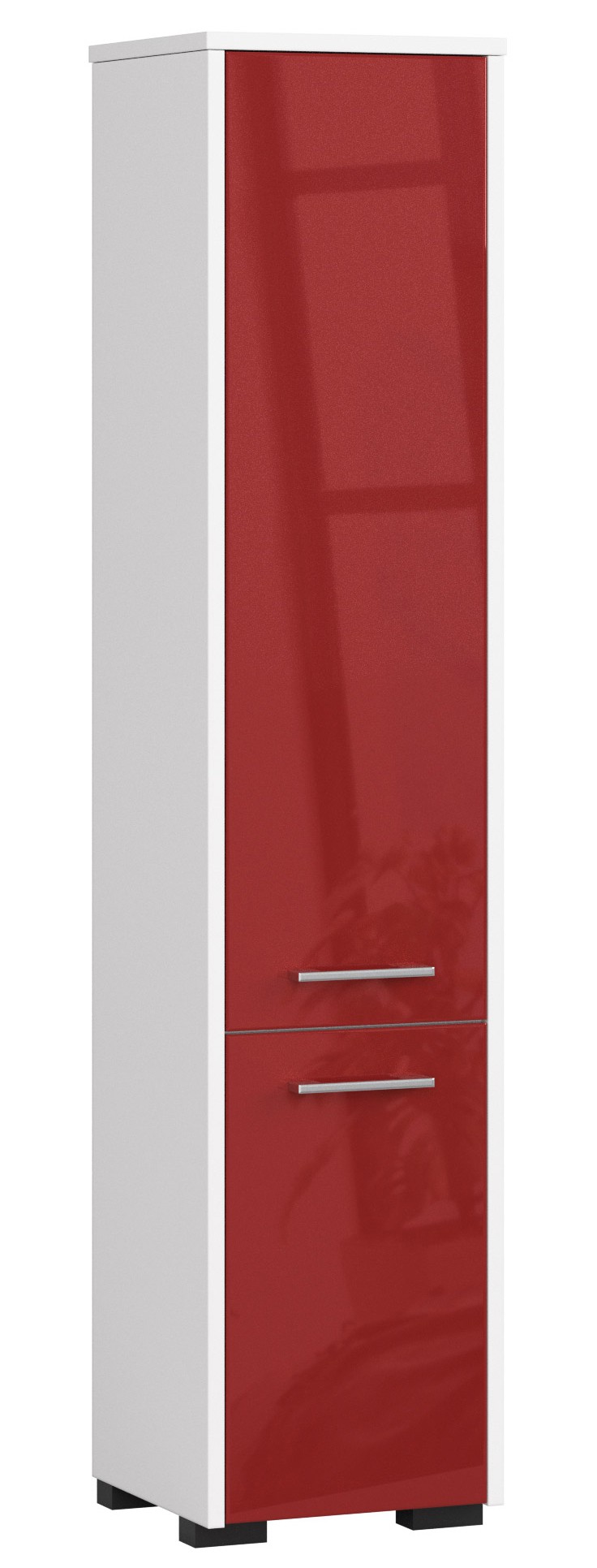 Vannitoa kõrge kapp FIN 30 2D 140 cm, valge / punane läige Saun ja vannituba Homewell Vannitoa kõrge kapp FIN 30 2D 140 cm, valge / punane läige Saun ja vannituba Homewell